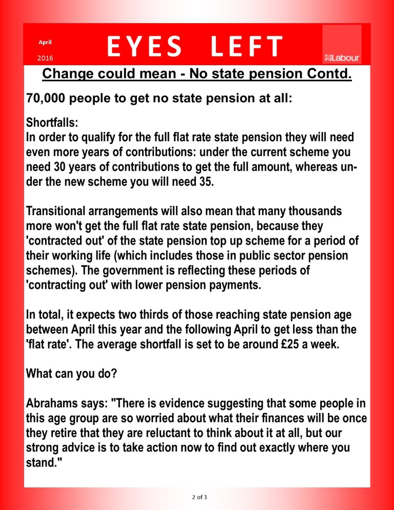 Publication 1   Pension changes 2 of 3