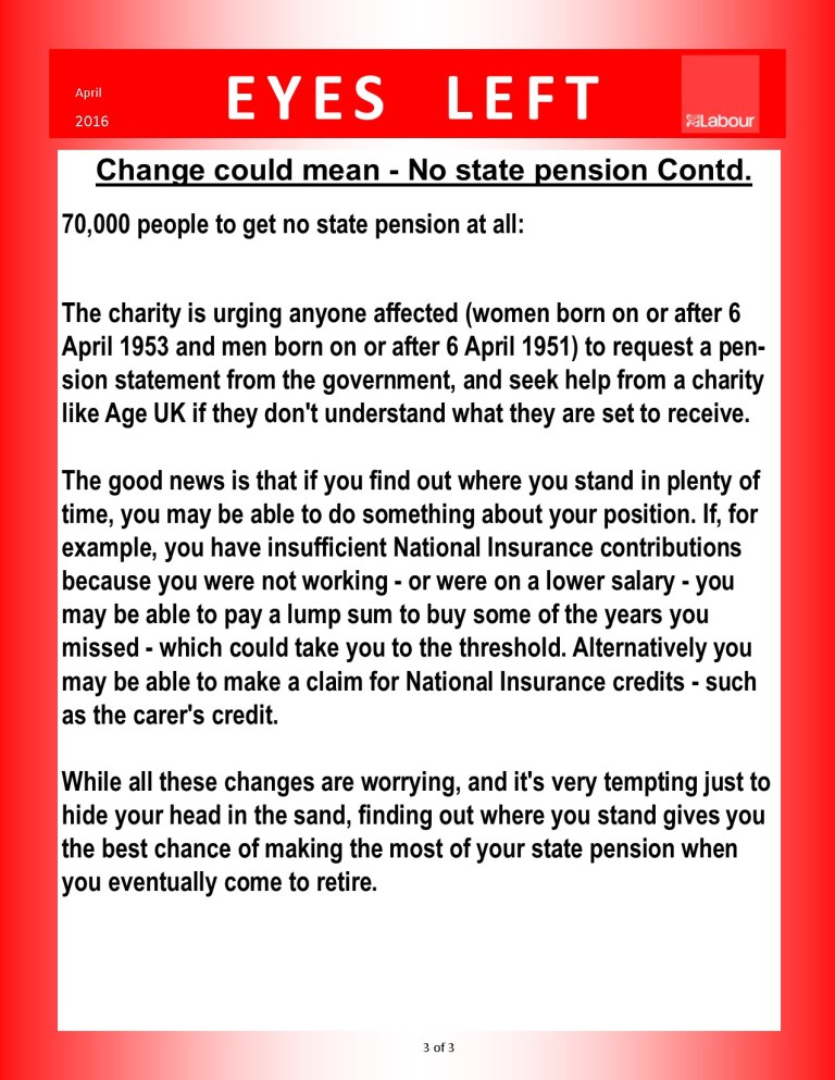 Publication 1   Pension changes 3 of 3