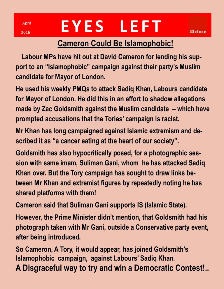 Publication1  Cameron is islamophobic
