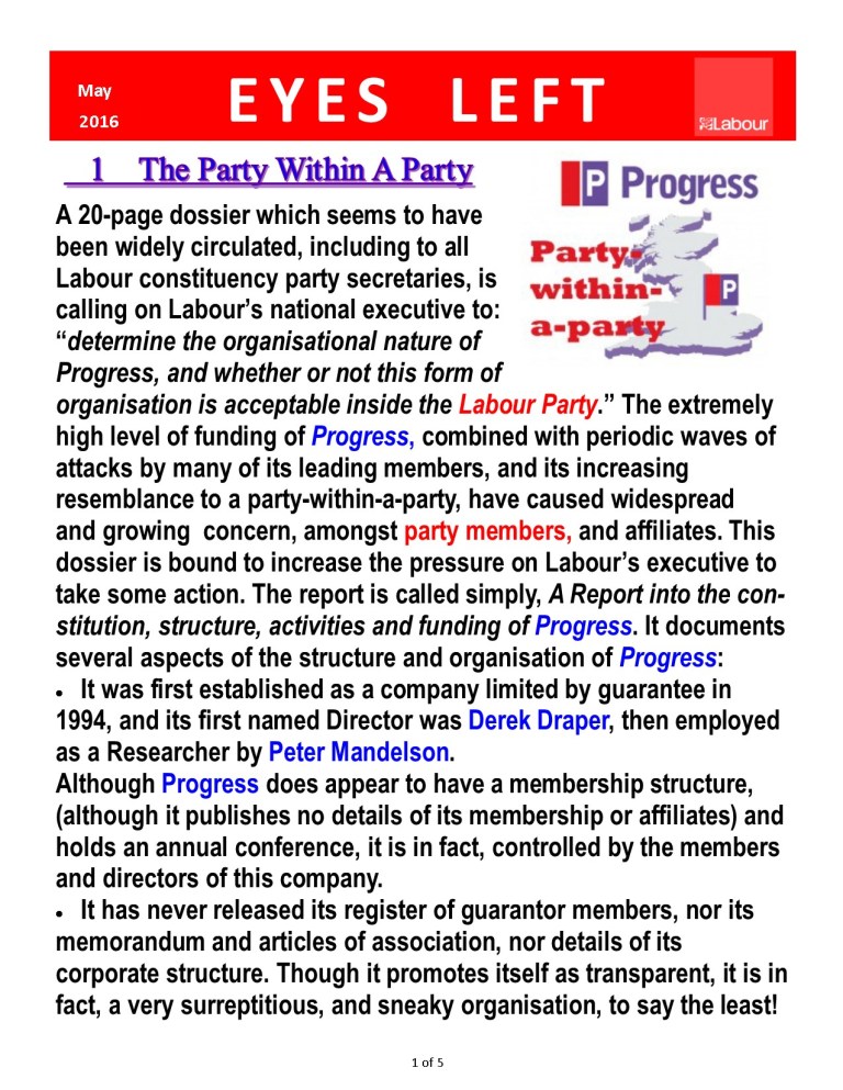 Publication1 The Report on Progress by John Mcdonnell page 1 of 5