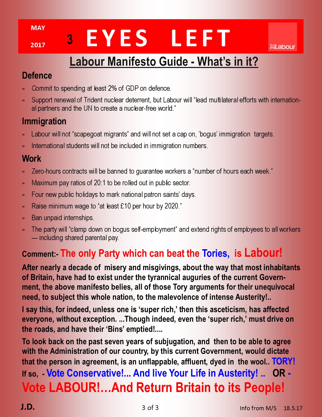 A guide to Labours Manifesto – The Collective & Labour- Eyes – Left ...