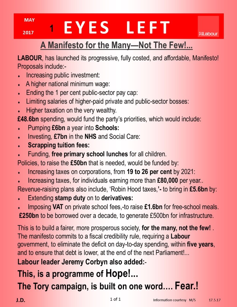 Publication1 Labour party manifesto 2017