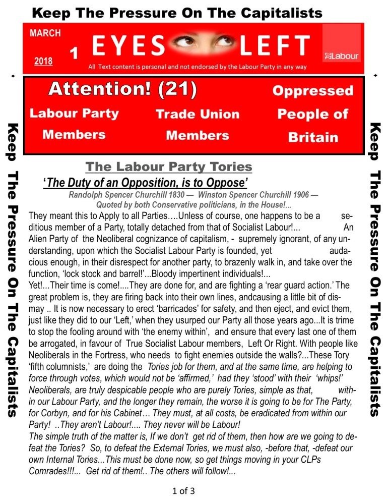 Publication 1 Eyes Left Eyes Left Labour Party Tories 1of 3