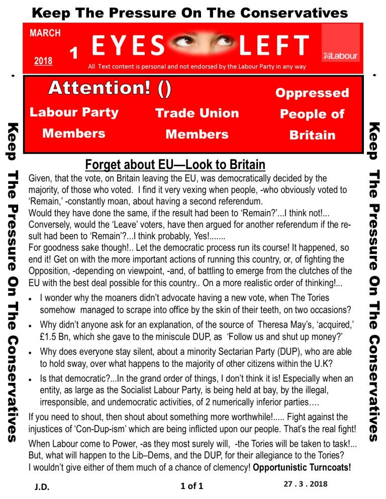 Publication 1 Eyes Left Forget about the EU