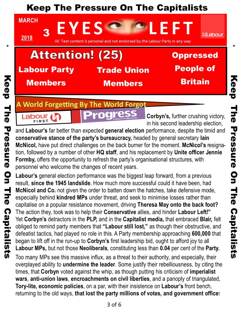 Publication 1 Eyes Left Progress and Labour 3 of 6