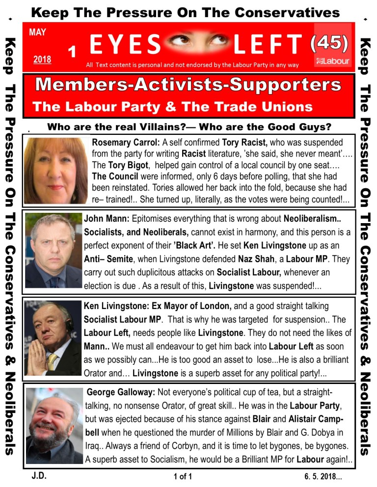 Publication 1 Eyes Left Reinstate Ken Livingstone