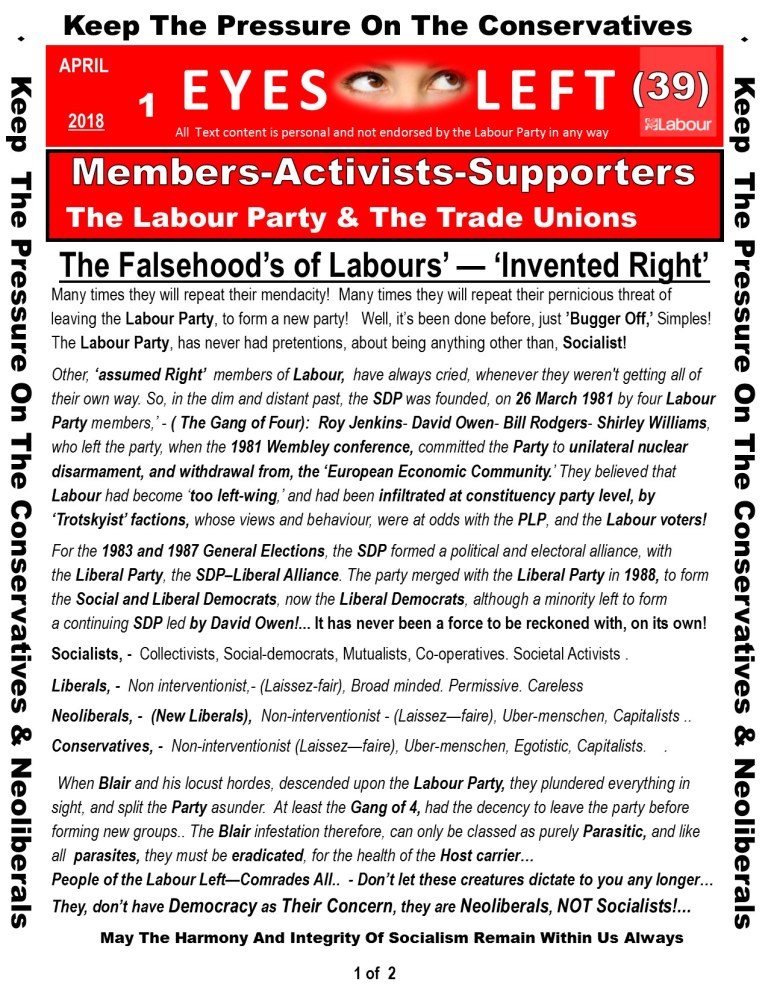 Publication 1 Eyes Left The truth about Labour Right 1 of 2